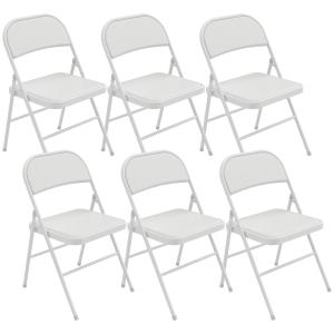 HOMCOM Set mit 6 Klappstühlen klappbare Esszimmerstühle tra…