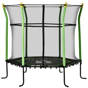 HOMCOM Kindertrampolin 5,3FT Gartentrampolin mit Sicherheit…