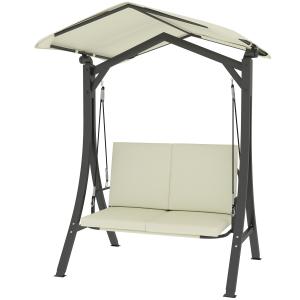 Outsunny Hollywoodschaukel mit verstellbarem Sonnendach Sit…