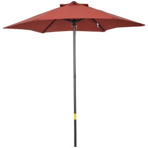 Outsunny Sonnenschirm Ø196 cm, Drehbar Sonnenschirm mit Kni…