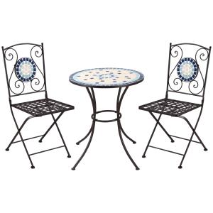 Outsunny Bistro-Set für 2 Personen im nostalgischen Design…