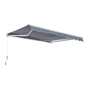 Outsunny Markise mit Handkurbel, L395 × B300 cm, einstellba…