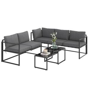 Outsunny Gartenmöbel-Set für den Außenbereich mit Dreisitze…
