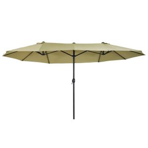 Outsunny Sonnenschirm Marktschirm Doppelsonnenschirm mit Ha…