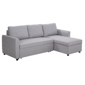 HOMCOM Ecksofa Stoffsofa Schlafsofa Sofabett Sofa mit Schla…