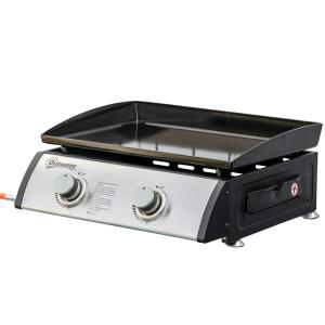 Outsunny Gasgrillplatte mit 2 Brennern, BBQ Antihaft Tischg…