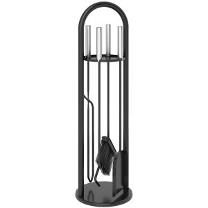 Outsunny Kaminbesteck Set 5 teilig Kaminzubehör mit Besen,…