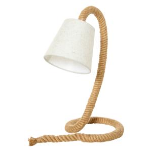 HOMCOM Tischlampe Nachttischlampe mit Hanfseilbasis und Lam…