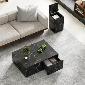 Modulares Couchtisch-Set in Marmoroptik, 2-teilig, flexibel…