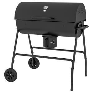 Outsunny Holzkohlegrill aus Metall BBQ Smoker mit Deckel Th…