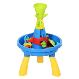 HOMCOM Kinder Sand- und Wasserspieltisch Outdoor 21-tlg Zub…