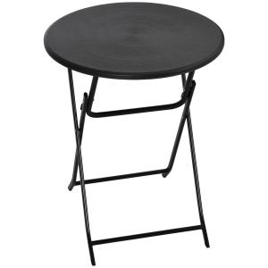 Outsunny Runder Klapptisch Ø60 cm Garten-Esstisch mit dekor…