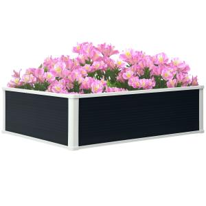 Outsunny Hochbeet Blumenkasten Pflanzkasten mit Drainagefun…
