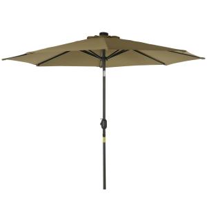 Outsunny Garten-Sonnenschirm Oktogonaler neigbarer Sonnensc…