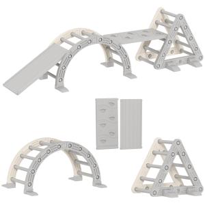 AIYAPLAY Klettergerüst Indoor, 5 in 1 Kletterdreieck mit Ru…