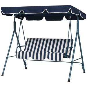 Outsunny Hollywoodschaukel 3-Sitzer Gartenschaukel mit Vers…