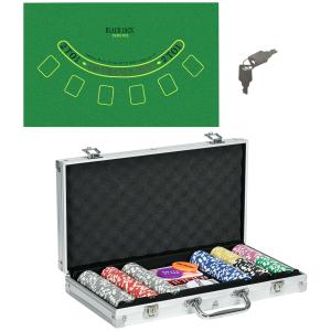 SPORTNOW Pokerkoffer Set 300 Chips 11,5g Komplett Pokerset…