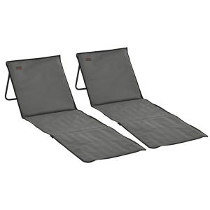 Outsunny 2er-Set Strandmatte, Faltbare Strandliege, Verstel…