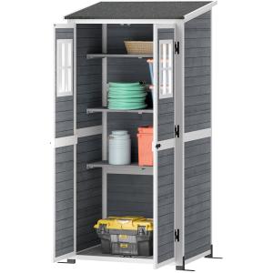 Outsunny Gartenschrank Holz, Geräteschuppen mit Abschließba…