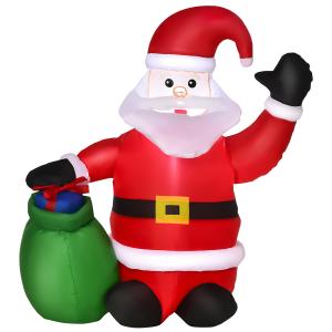 HOMCOM LED Figur Motiv Weihnachten Weihnachtsmann Schneeman…