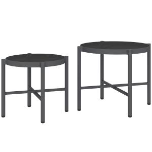 Outsunny Set aus 2 Garten-Couchtischen, Garten-Couchtische…
