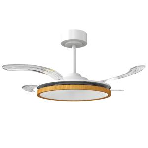HOMCOM Deckenventilator mit Beleuchtung, einziehbare Flügel…