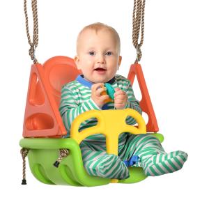 Outsunny Babyschaukel Indoor, mit Sicherheitsgurt, bis 70 k…