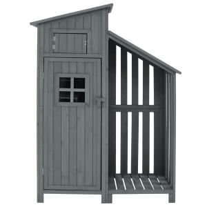 Gerätehaus Gartenschrank mit 2 Regalen, Geräteschuppen mit…