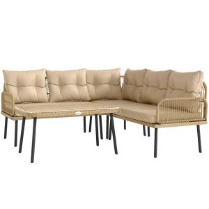 Outsunny Gartenmöbel-Set aus Polyrattan für den Außenbereic…