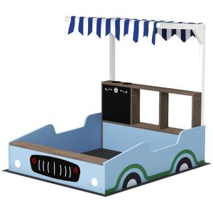 AIYAPLAY Sandkasten mit Dach, 90 x 108 cm Sandkiste aus Hol…