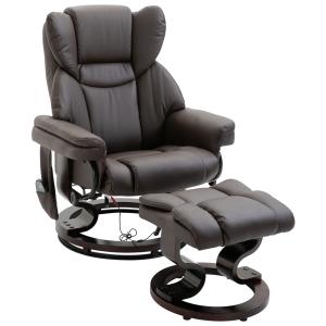 HOMCOM Relaxsessel Massagesessel Sessel mit Fußhocker, Lieg…