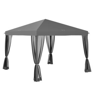 Outsunny Faltpavillon Pavillon Faltzelt 3x3m mit Seitenwänd…