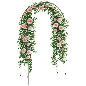 Outsunny Rosenbogen Metall Torbogen Gartenbogen Kletterpfla…