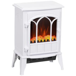 HOMCOM Elektrischer Standkamin 1000/2000 W, dekorativer Kam…