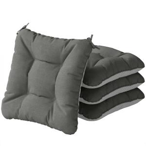 Outsunny 4er Set Sitzkissen 39,5 x 39,5 x 10 cm Stuhlkissen…