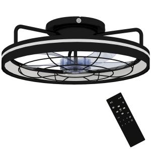 HOMCOM Deckenventilator mit Beleuchtung, Fernbedienung, Ø48…