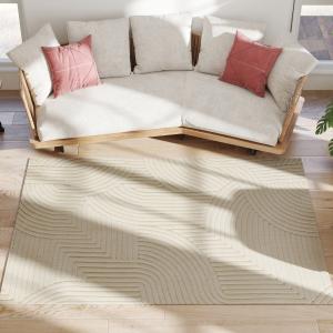 HOMCOM Teppich Anti-Rutsch Geometrisch Hochflor Wohnzimmert…