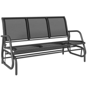 Outsunny Schaukelstuhl 3-Sitzer  Robuste Gartenbank als Gar…
