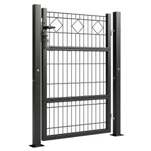 Outsunny Gartentor aus verzinktem Metall Gartentür mit Grif…