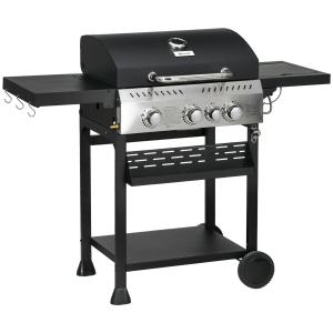 Outsunny Gasgrill 3 KW 3 1 Brenner BBQ Grillwagen aus Edels…