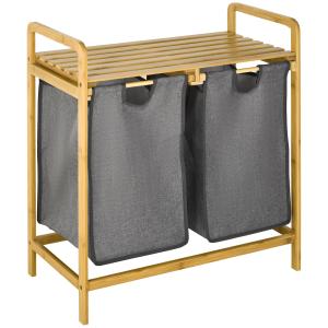 HOMCOM Wäschekorb  Wäschebox mit 2 abnehmbaren Wäschesäcken…
