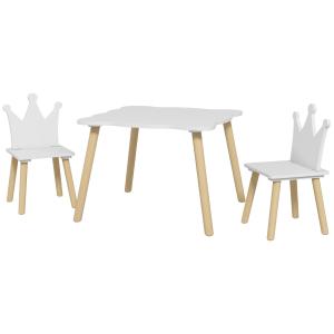 AIYAPLAY Set Tisch und 2 Stühle für Kinder 3-6 Jahre, Gewel…