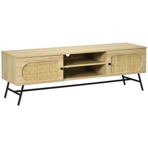 HOMCOM TV-Schrank, TV Board mit 2 Fächern, 2 Schränken, Fer…