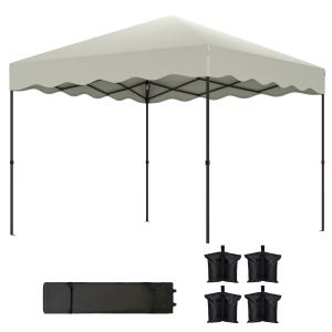 Outsunny Pavillon ca.3x3m, wasserabweisend Stabil Winterfes…