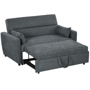 HOMCOM Schlafsofa 2-Sitzer mit Bettfunktion, verstellbare R…