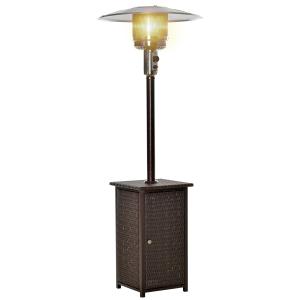 Outsunny Heizstrahler 13kW Terrassenstrahler Rattan Heizpil…
