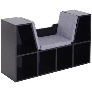 HOMCOM Bücherregal mit Sitzhocker Sitzbank Sitzbänke & -tru…