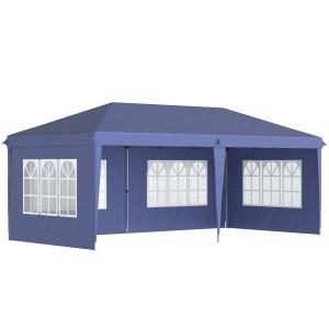 Outsunny Pavillon 2,95 x 5,85 m Partyzelt, Faltpavillon mit…