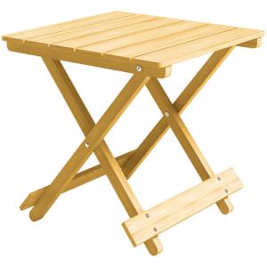 Outsunny Klappbarer Massivholz-Couchtisch, klappbarer Beist…