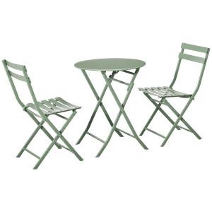Outsunny Gartenmöbel-Set für 2 Personen - klappbarer Bistro…